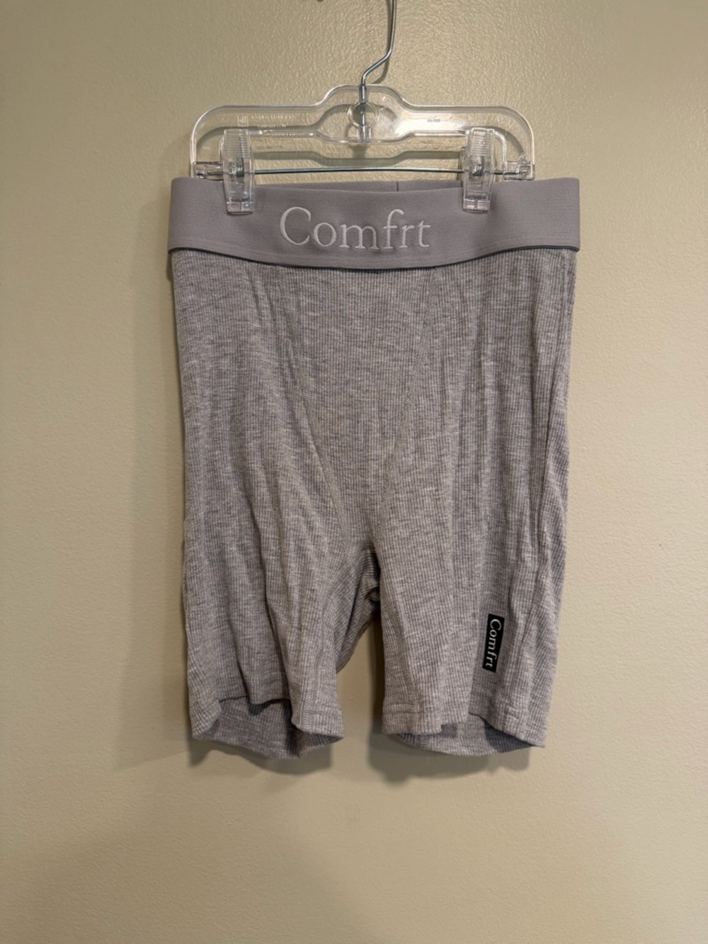 Comfort Contour Colors Gray Ribbed Seamless Boxer Briefs XS